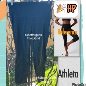 Athleta High Rise Black Leggings Capri Length Pant ST Small Tall